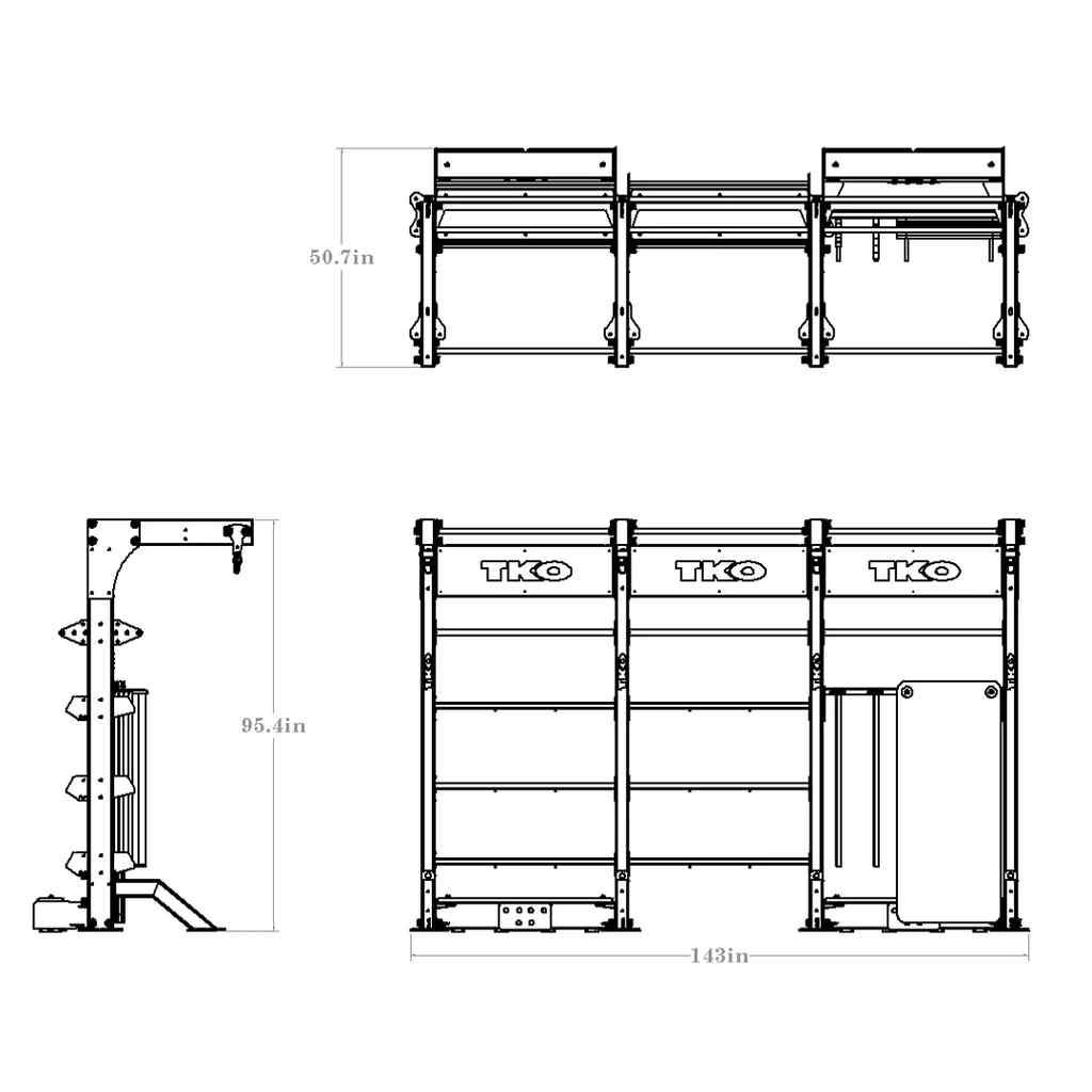 Freestanding Triple Suspension Bay | TKO - Suspension Bay - TKO Strength & Performance