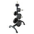255lb Rubber Olympic Plate Set & Plate Tree | TKO - Weight Plate Storage - TKO Strength & Performance