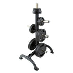 255lb Rubber Olympic Plate Set & Plate Tree | TKO - Weight Plate Storage - TKO Strength & Performance
