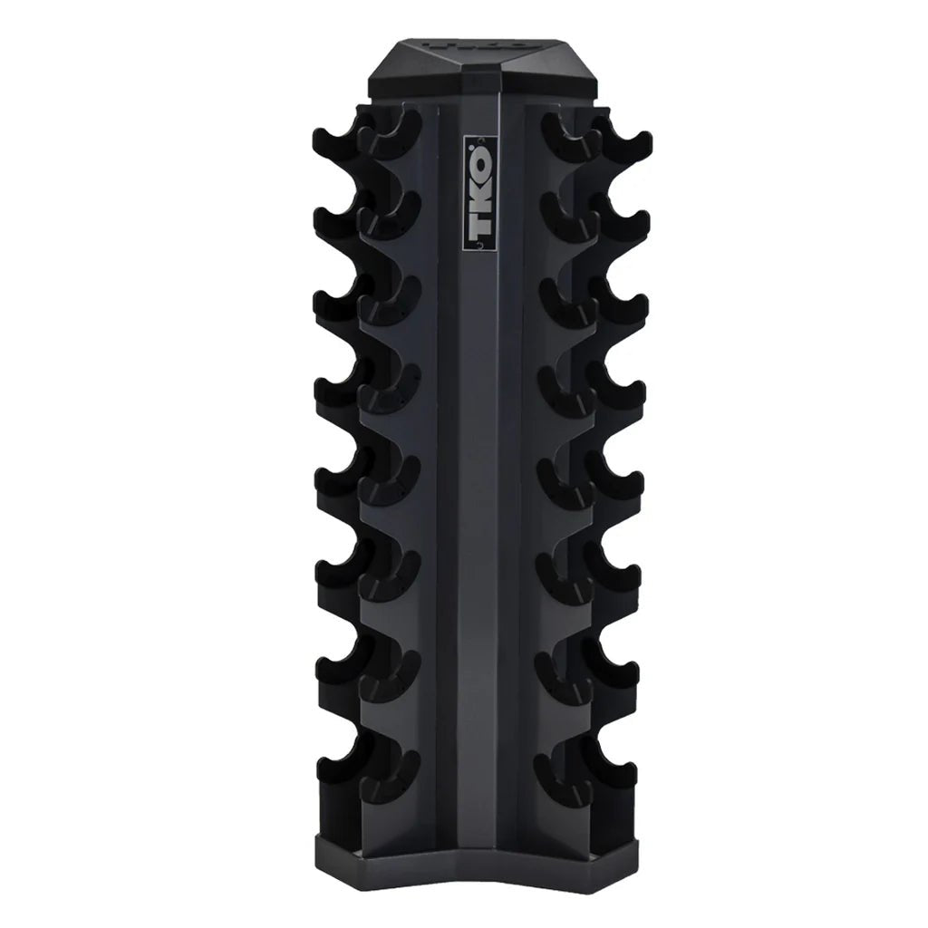 Vertical Rack With 8 - Pair Dumbbell Set | TKO - Dumbbell Set - TKO Strength & Performance