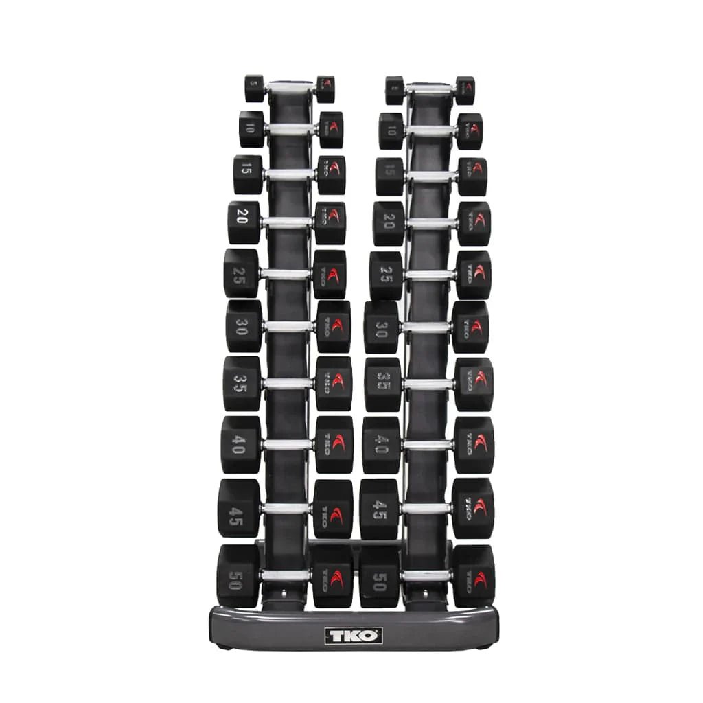 Vertical Rack With 10 pair Dumbbell Set | TKO - Dumbbell Set - TKO Strength & Performance