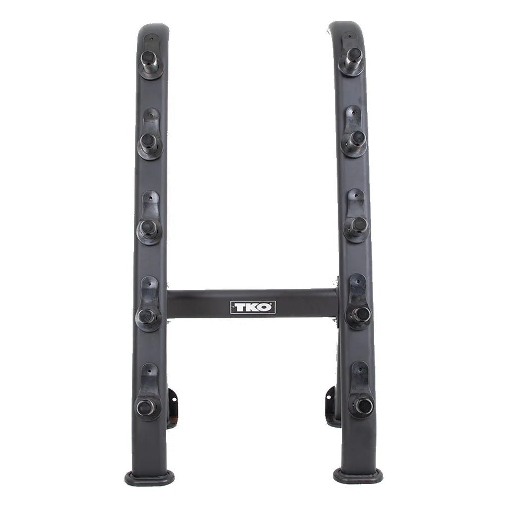 TKO Strength & Performance - TKO S845 Half Barbell Rack with 20–60 lb Fixed Straight or Curl Barbells - Fixed Barbell Set