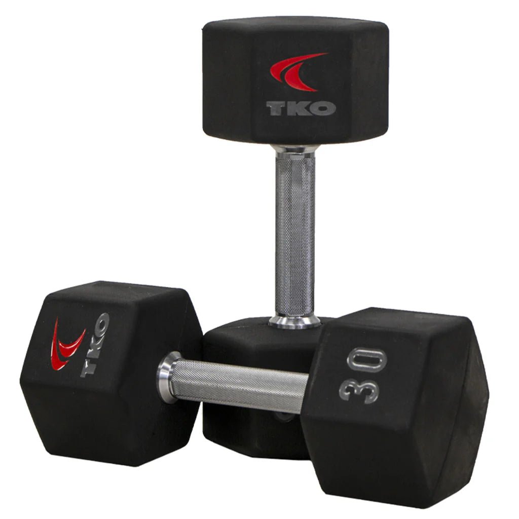 Urethane Hex Dumbbell Sets with Tri - Grip Handles | TKO - Dumbbell Set - TKO Strength & Performance
