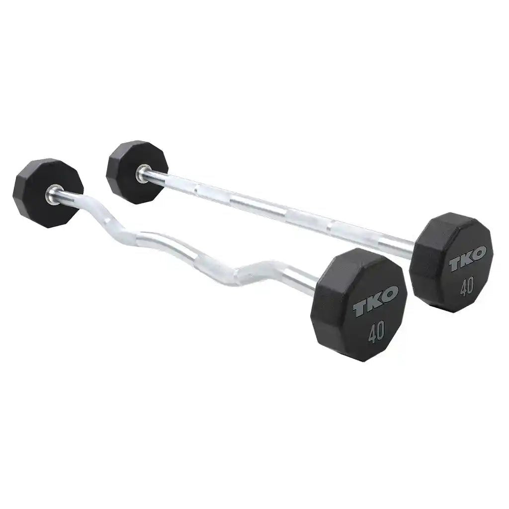 Urethane Fixed Curl Barbell Set | TKO - Fixed Barbell Set - TKO Strength & Performance