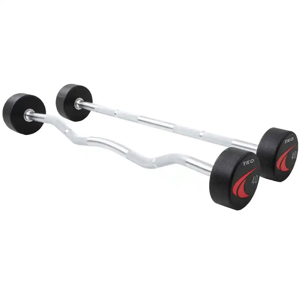 Urethane Fixed Curl Barbell Set | TKO Signature - Fixed Barbell Set - TKO Strength & Performance