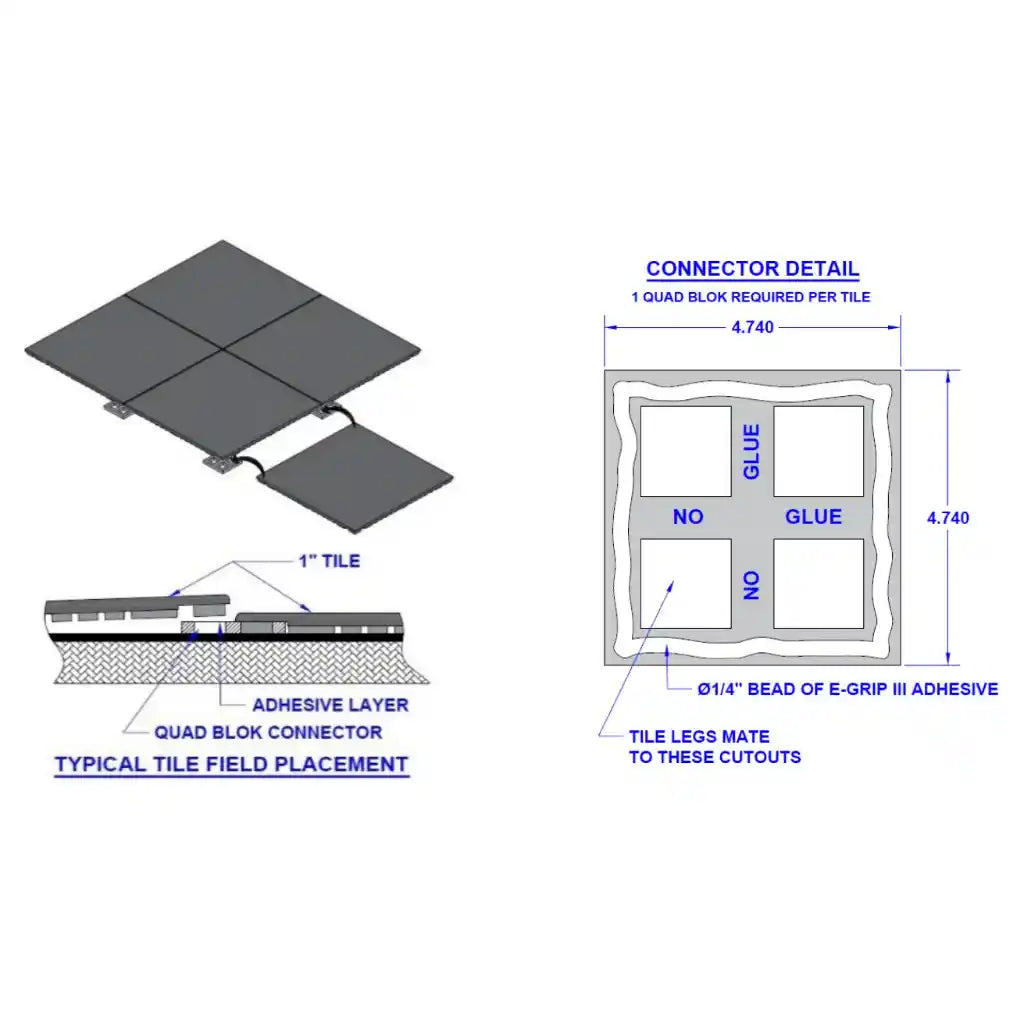 25.4mm Molded Tile Gym Flooring | Ecore Performance