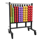 Power Systems Deluxe Vinyl 44 Set Dumbbell Kit with Rack - Dumbbell Set - Power Systems