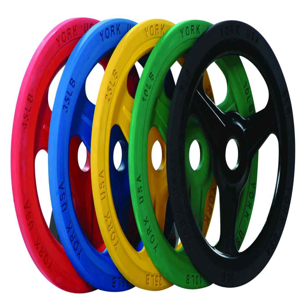 Colored Olympic Bumper Grip Plate Sets York - Weight Plate Set - York Barbell