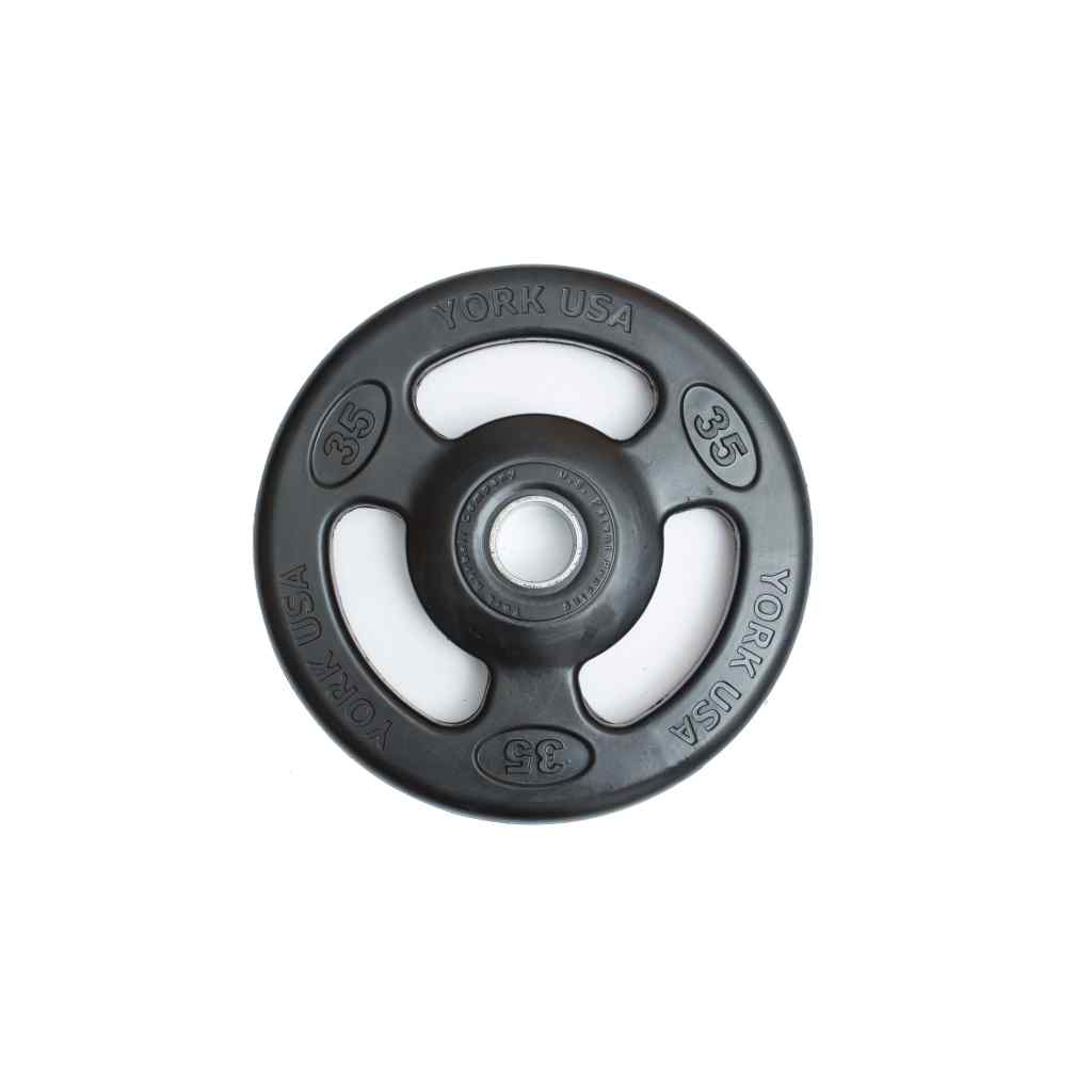 York Barbell - Iso-Grip Rubber Encased Olympic Plate Sets York - Weight Plate Set