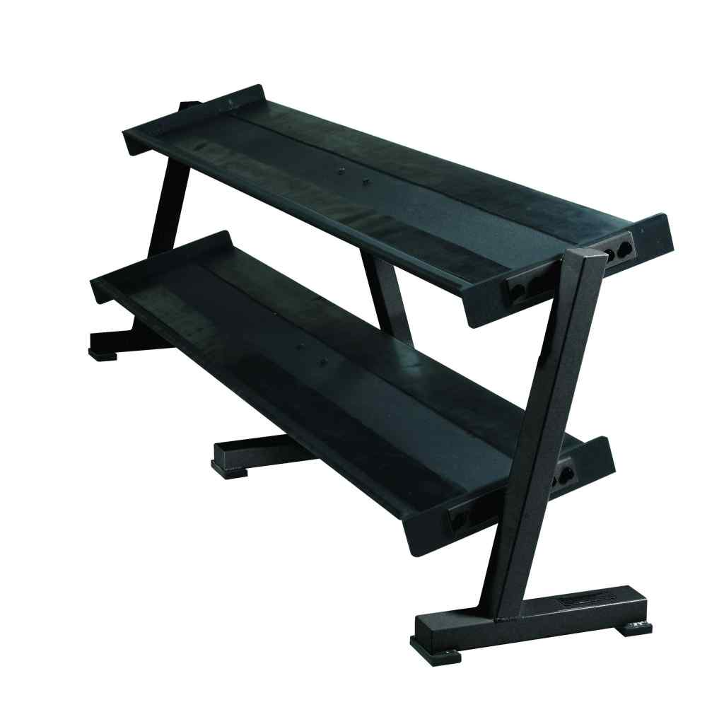 York 2 Tier Hex Professional Tray Dumbbell Rack - Dumbbell Storage - York Barbell