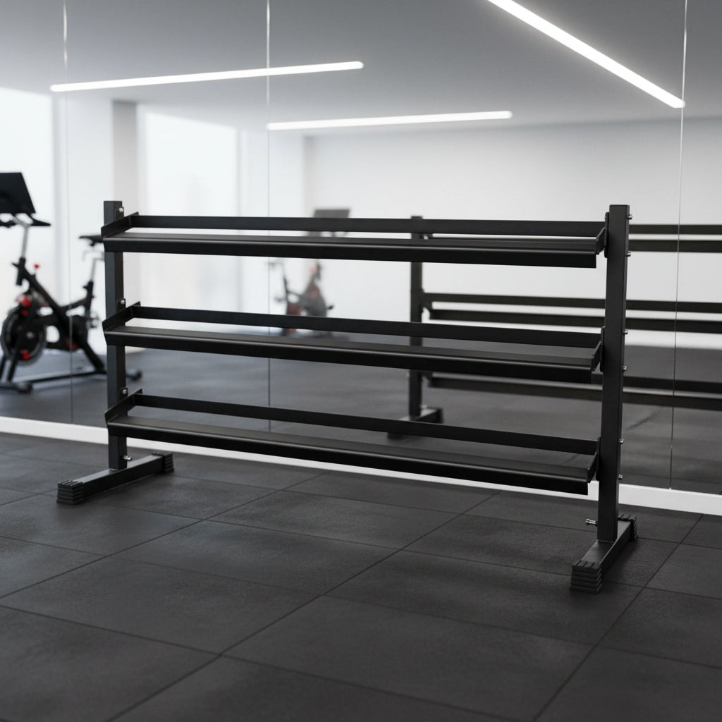 York 3 Tier Dumbbell Stand for Home Gym Storage - Dumbbell Storage - York Barbell