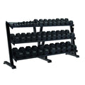 York 3 Tier Hex Professional Tray Dumbbell Rack - Dumbbell Storage - York Barbell