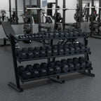 York 3 Tier Hex Professional Tray Dumbbell Rack - Dumbbell Storage - York Barbell