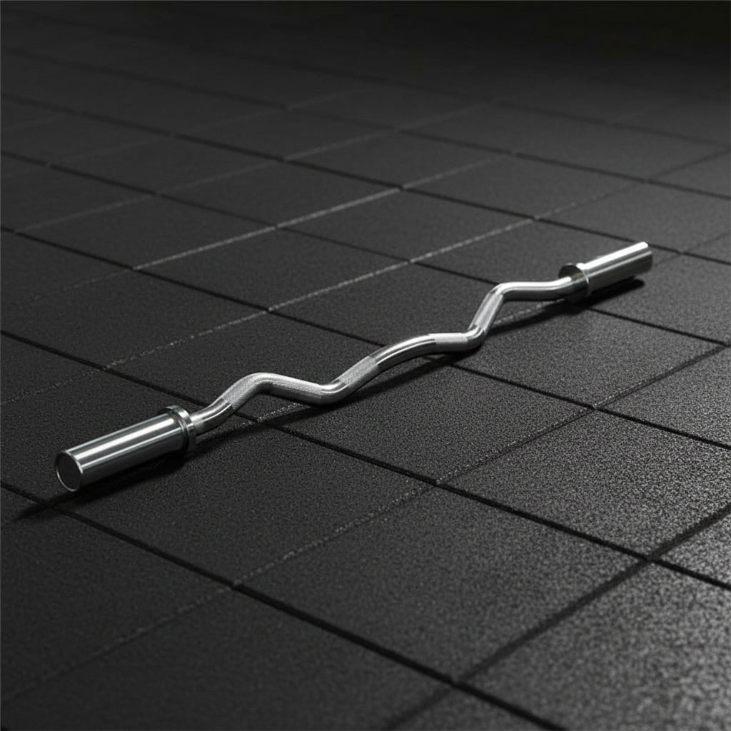 York 4′ International Chrome Curl Bar - Weight Bars - York Barbell