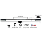 York 5′ International Black Oxide Bar - 28mm - Barbell - York Barbell