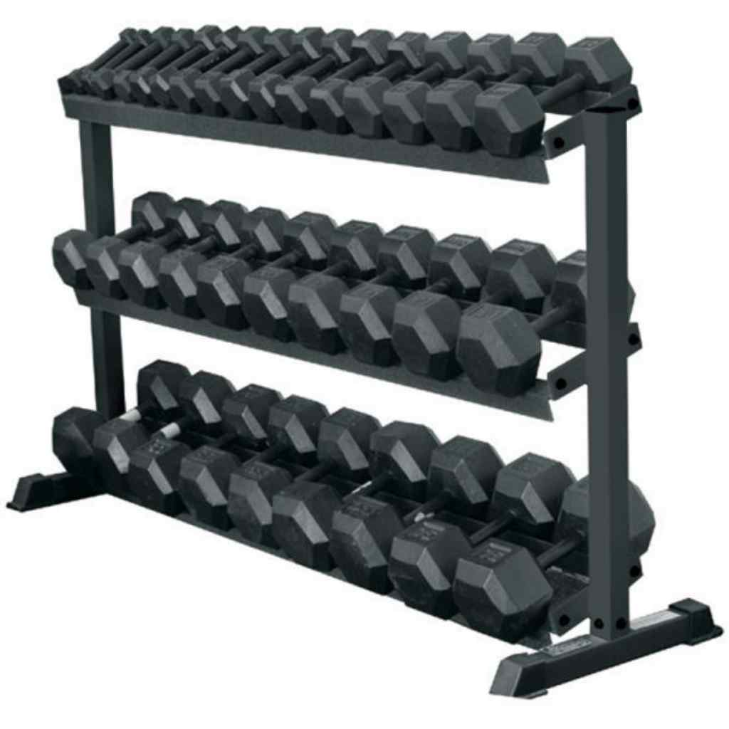 York Barbell - York Barbell 3-Tier Hex Dumbbell Rack - Dumbbell Storage