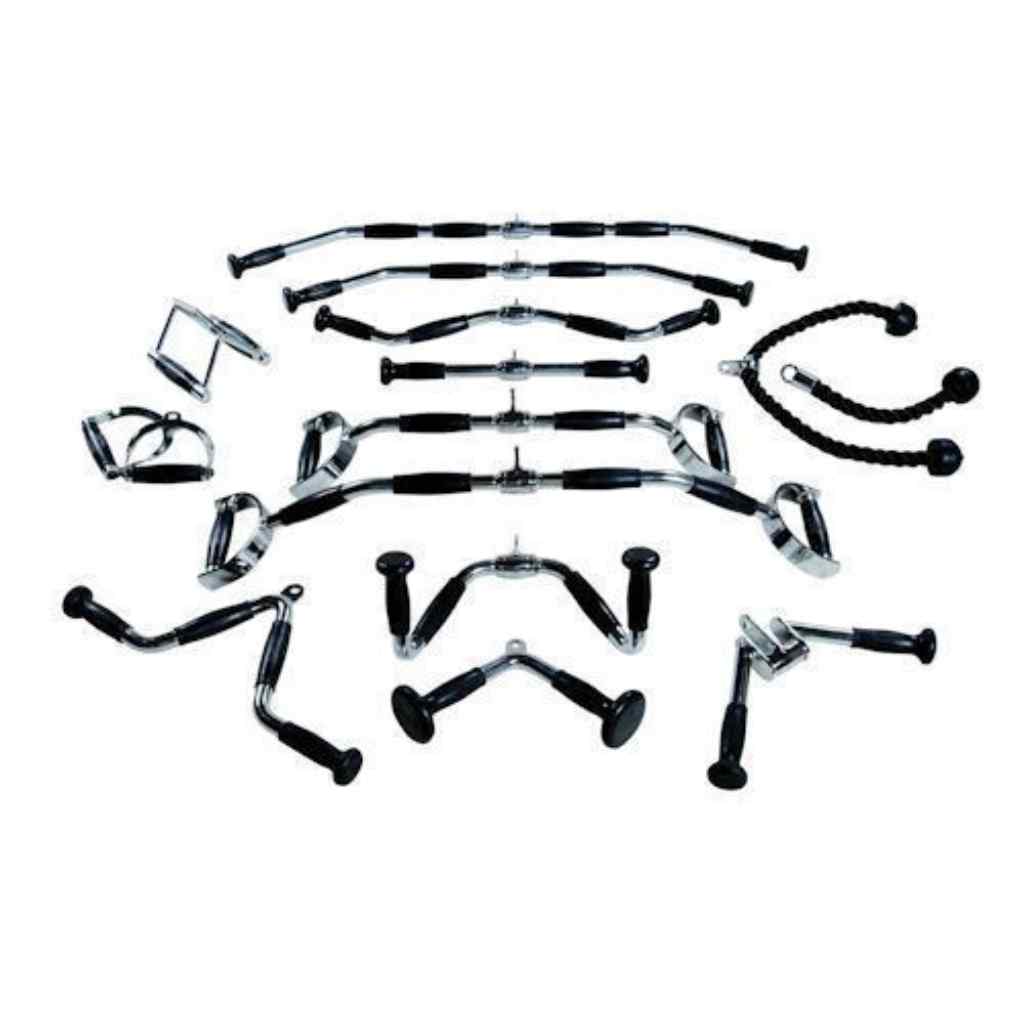 Cable Attachment Set with Rack | York Barbell - Cable Attachments with Rack - York Barbell