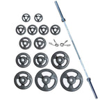 York Barbell - York Barbell Iso-Grip Steel Olympic Plate Set 300 lb - Weight Plate Set