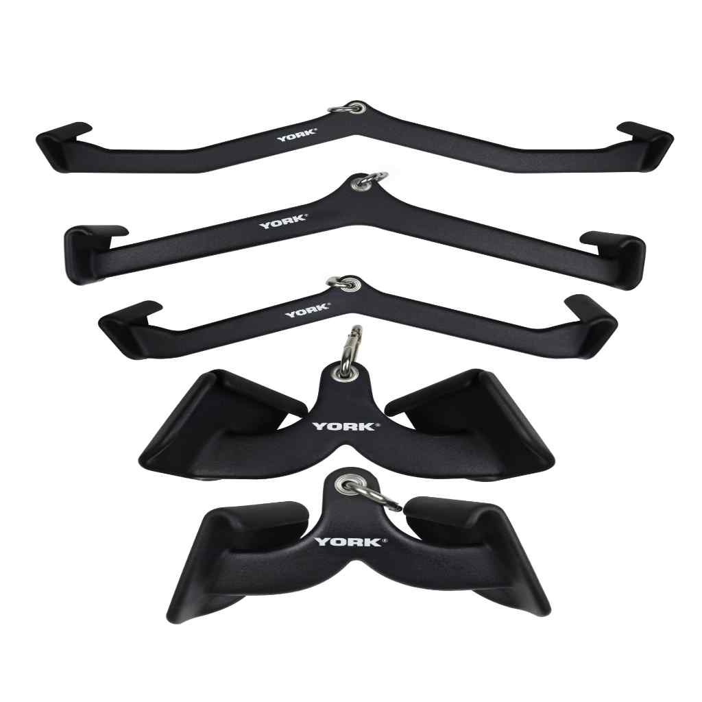 York Barbell Power Grip Cable Attachments Set - Cable Attachment - York Barbell