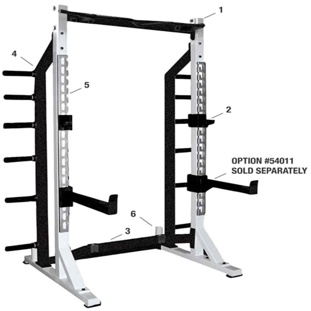 York Barbell - York Barbell STS Commercial Half Power Rack 53009 - Half Rack