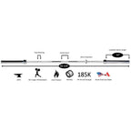 York Broad Street Bar 7′ Bare Steel Power Bar - Barbell - York Barbell