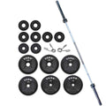 York Cast Iron Olympic Plate Set with 1000lb Barbell - Weight Plate Set - York Barbell