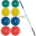 York Colored Rubber Bumper Plate Set 160 kg - Weight Plate Set - York Barbell