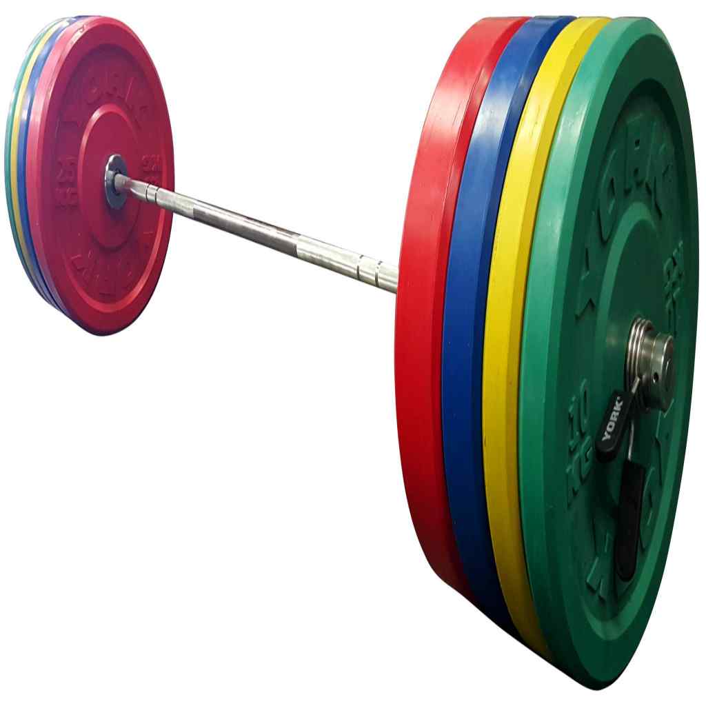York Colored Rubber Bumper Plate Set 160 kg - Weight Plate Set - York Barbell