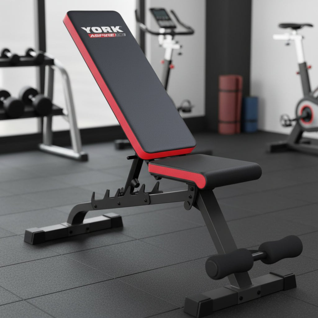 York FID Bench with Foot Hold Down Adjustable - Bench - York Barbell