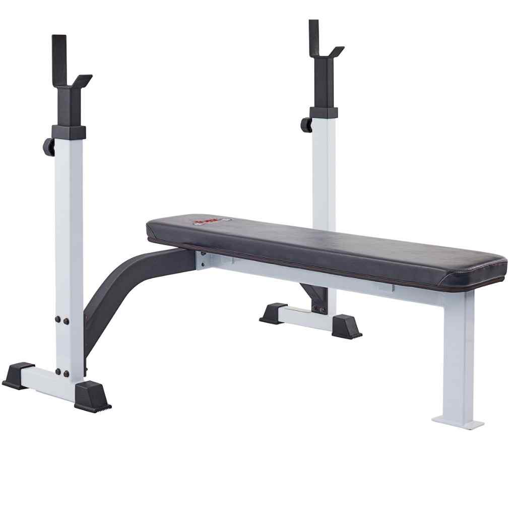 York FTS Olympic Fixed Flat Bench w/ Uprights - Bench - York Barbell