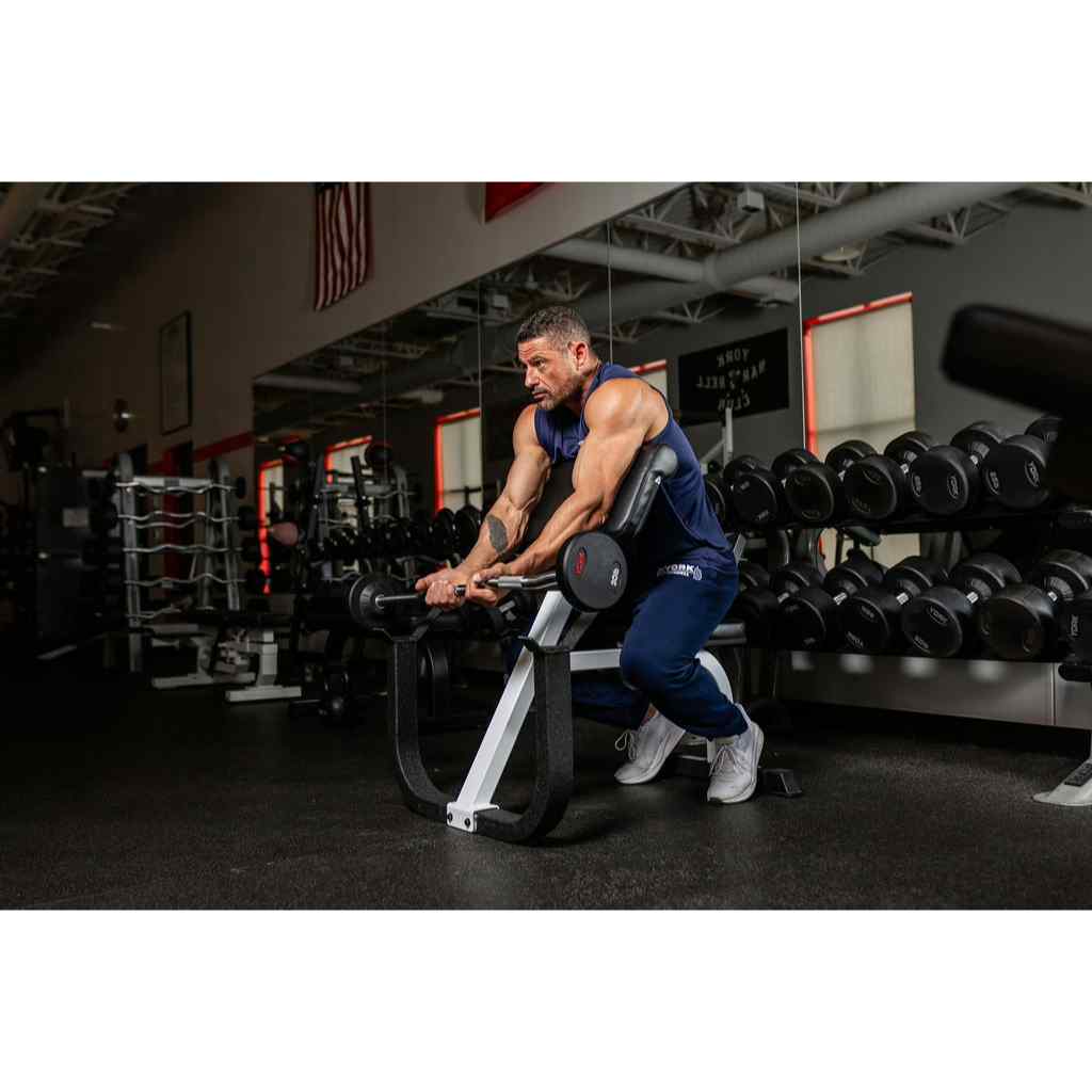 York FTS Preacher Curl Bench Adjustable Pad - Bench - York Barbell