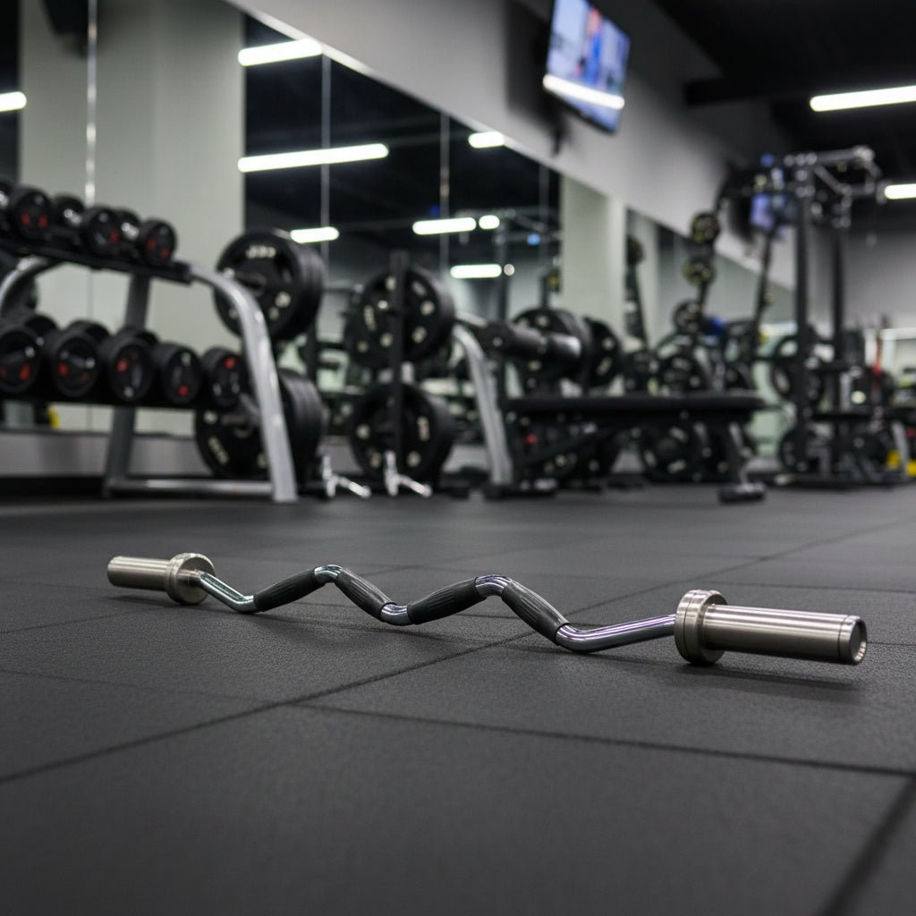 York International Curl Bar w/ Rubber Grips - Weight Bars - York Barbell