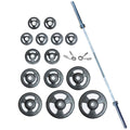 York Barbell - York Iso-Grip Rubber-Encased Olympic Plate Set 300 lb - Weight Plate Set