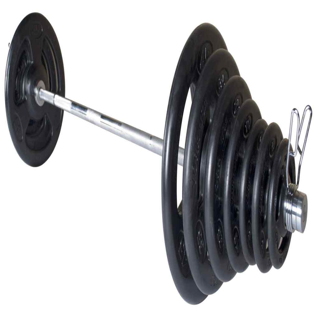 York Iso - Grip Rubber - Encased Olympic Plate Set 300 lb - Weight Plate Set - York Barbell