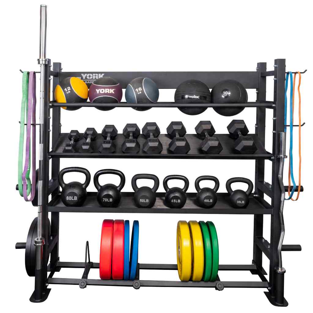 York Barbell - York Multi-Purpose Gym Storage Rack System - Multipurpose Storage