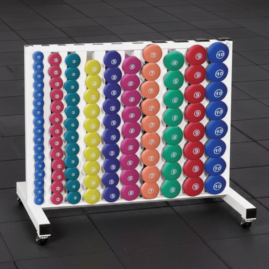 York Barbell - York Neoprene Fitbell Club Pack with Rack - Dumbbell Set