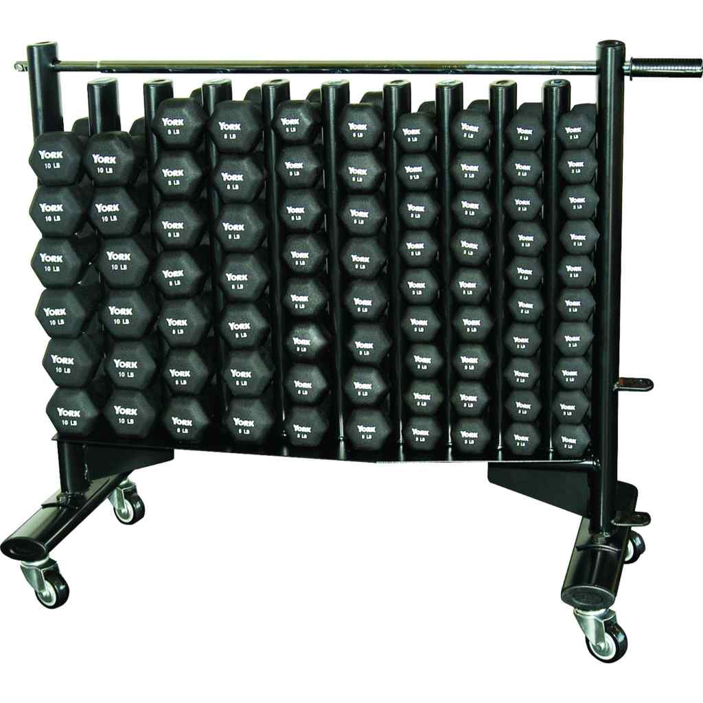 York Barbell - York Neoprene Hexagon Fitbell Club Pack w/ Rack - Dumbbell Set