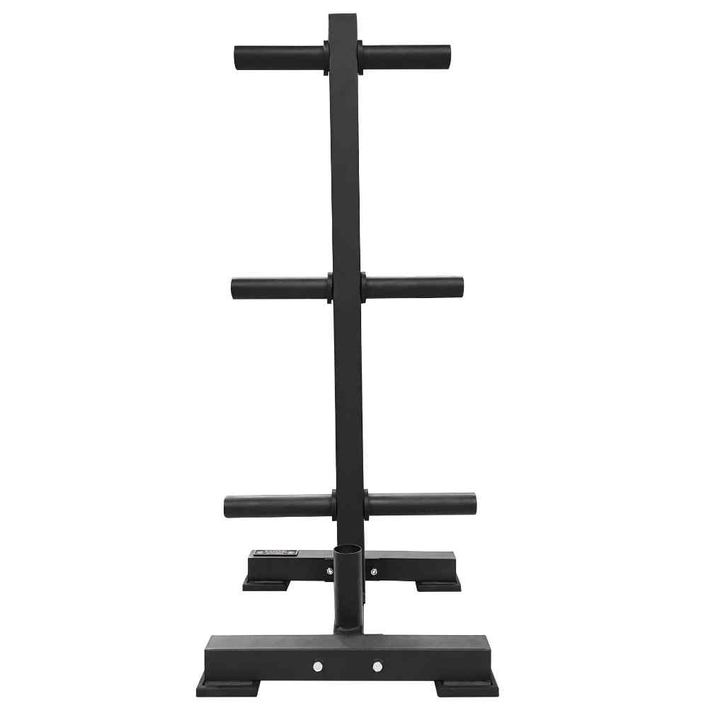 York Olympic Bumper Plate Tree with Barbell Storage - Weight Plate Storage - York Barbell