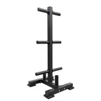 York Olympic Bumper Plate Tree with Barbell Storage - Weight Plate Storage - York Barbell