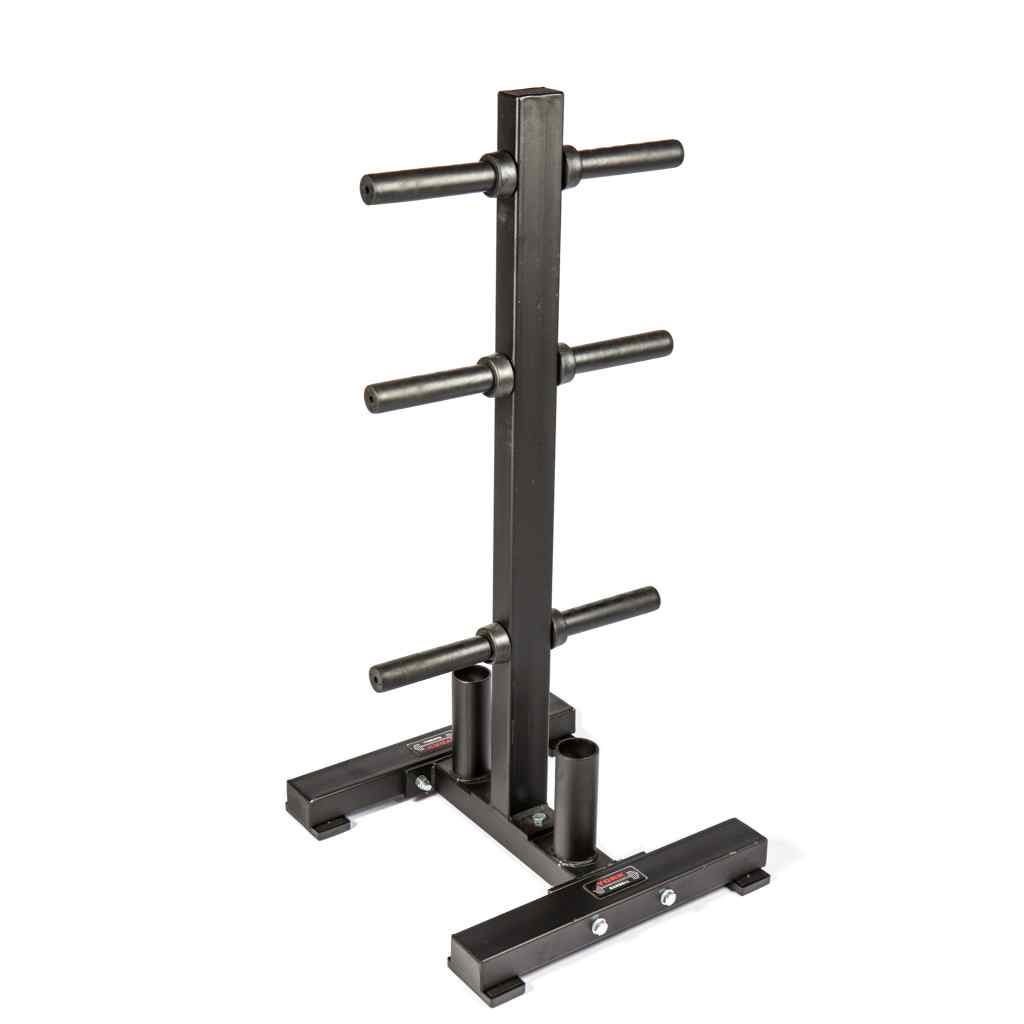 York Olympic Weight Plate Tree with Bar Storage - Weight Plate Storage - York Barbell