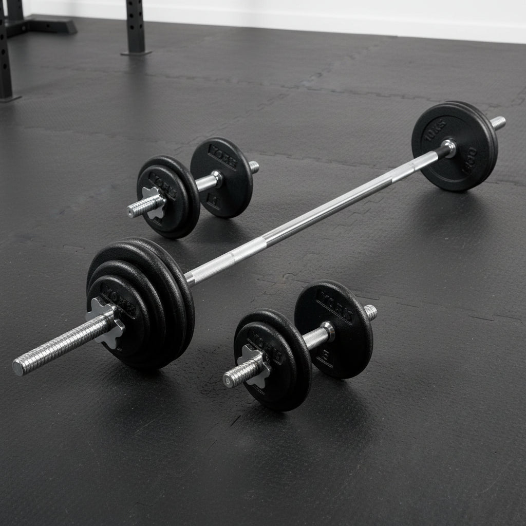 Pro Spinlock Dumbbell Barbell Set | York Barbell - Weight Plate Set - York Barbell