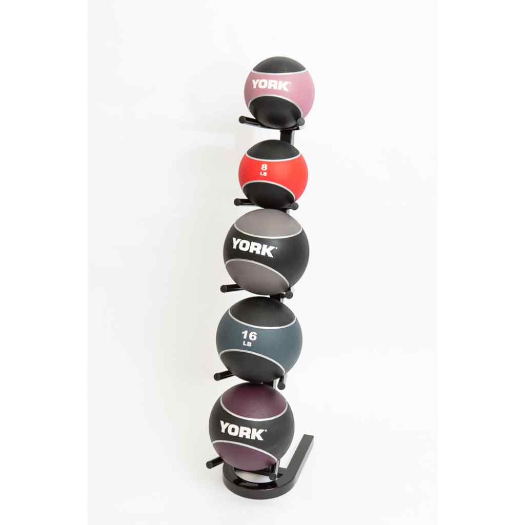 York Vertical Medicine Ball Display Stand Rack - Medicine Ball Storage - York Barbell