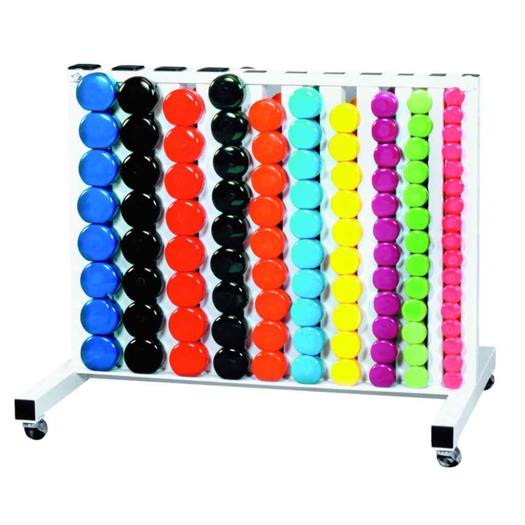 York Barbell - York Vinyl Fitbell Club Pack with Storage Rack - Dumbbell Set