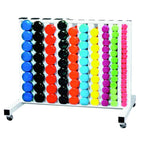 York Vinyl Fitbell Club Pack with Storage Rack - Dumbbell Set - York Barbell